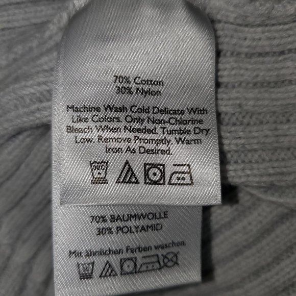 Women's Eddie Bauer White Ribbed Hooded Long Sleeve Sweater (Sz Med) - Picture 8 of 10